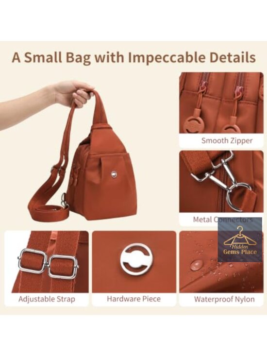 3-in-1 Anti Theft Convertible Travel Tote Backpack, Lightweight Nylon Sling Bag main image 3